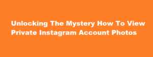 Unlocking the Mystery How to View Private Instagram Account Photos