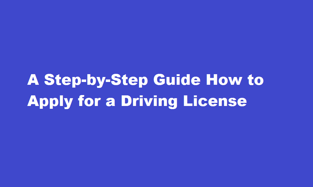 how to apply for driving license