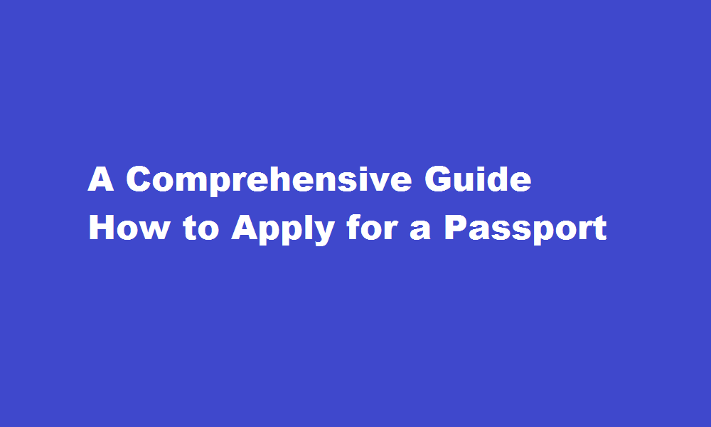 how to apply for passport