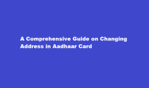 how to change address in aadhar