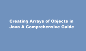 how to create array of objects in java