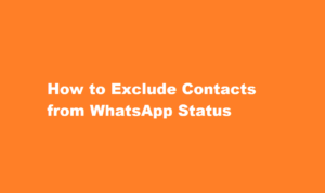 how to exclude contacts from whatsapp status