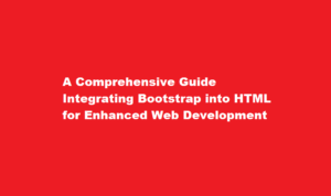 how to include bootstrap in html