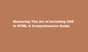 how to include css in html