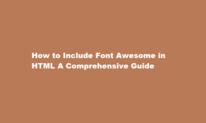 how to include font awesome in html