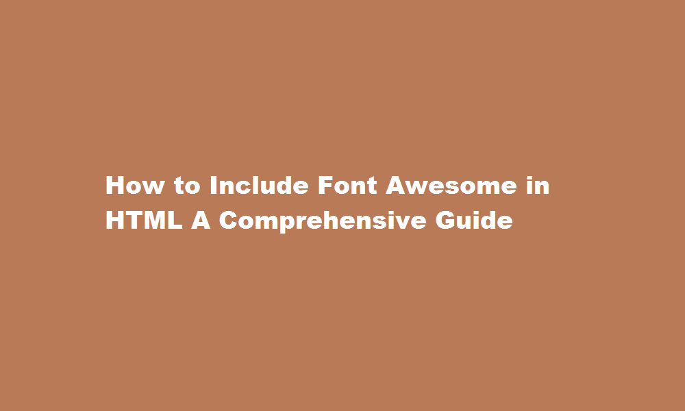 how to include font awesome in html