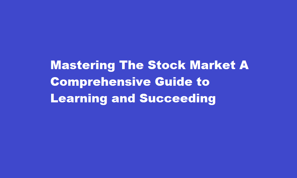 how to learn stock market