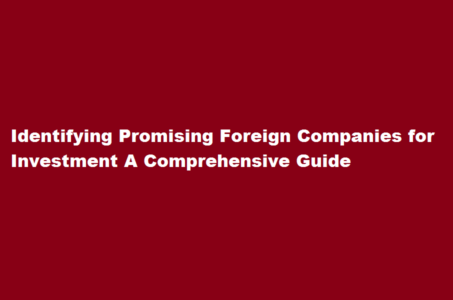 How can I identify promising foreign companies to invest in