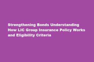 How does an LIC group insurance policy