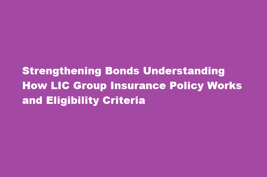 How does an LIC group insurance policy