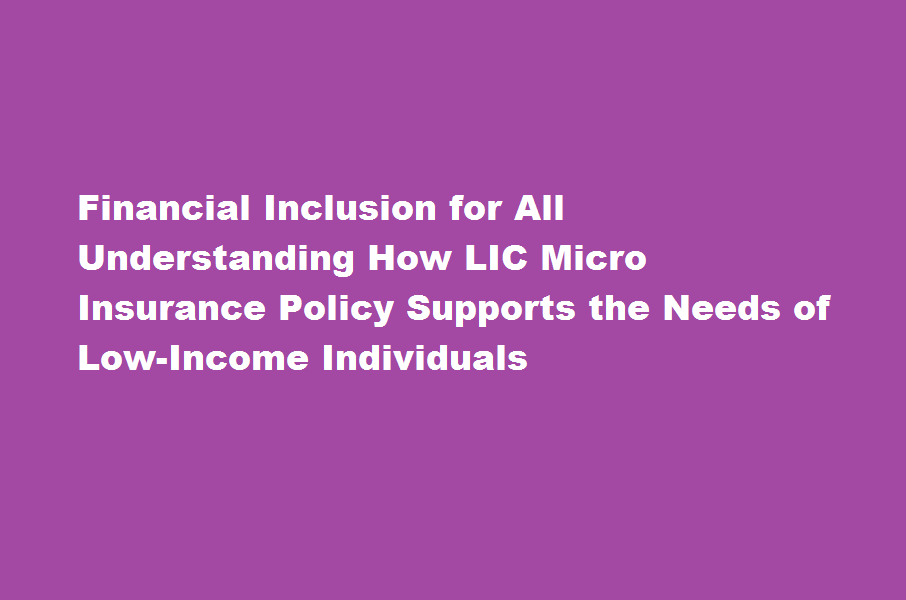 How does an LIC micro insurance policy