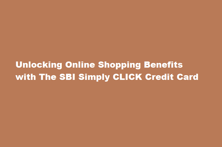 How does the SBI SimplyCLICK credit card