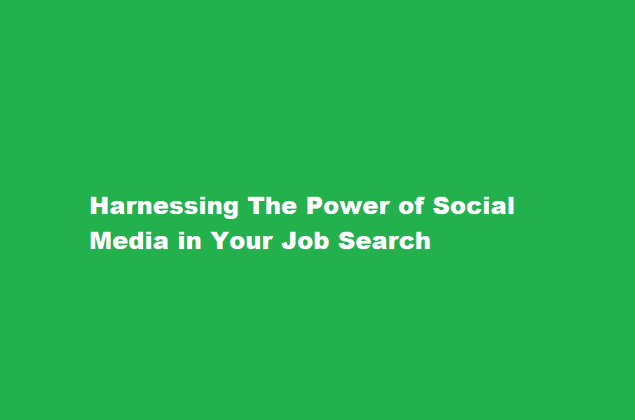How to leverage social media in your job search