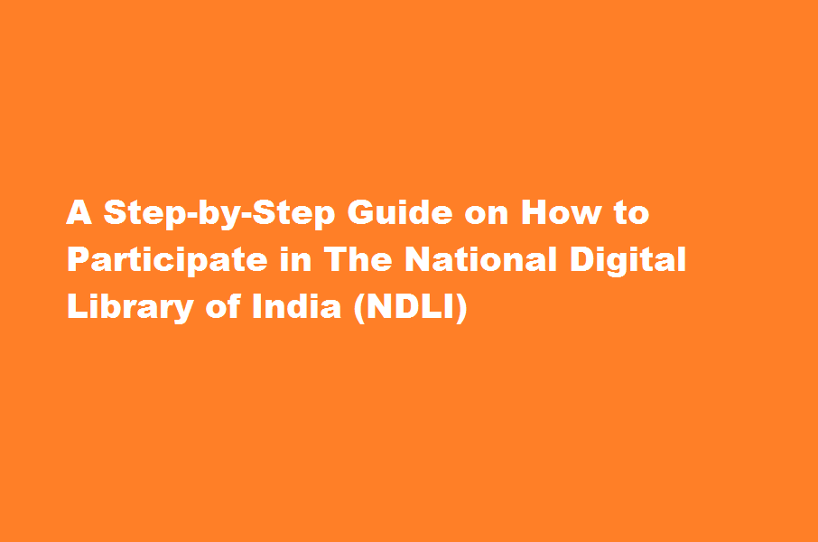 How to participate in National Digital Library of India