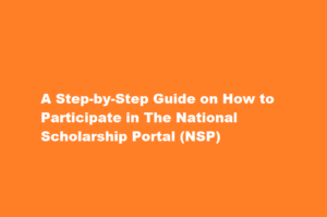 How to participate in National Scholarship Portal