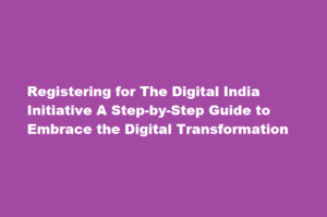 How to register for Digital India Initiative