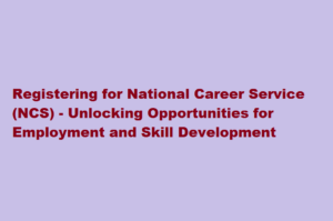 How to register for National Career Service