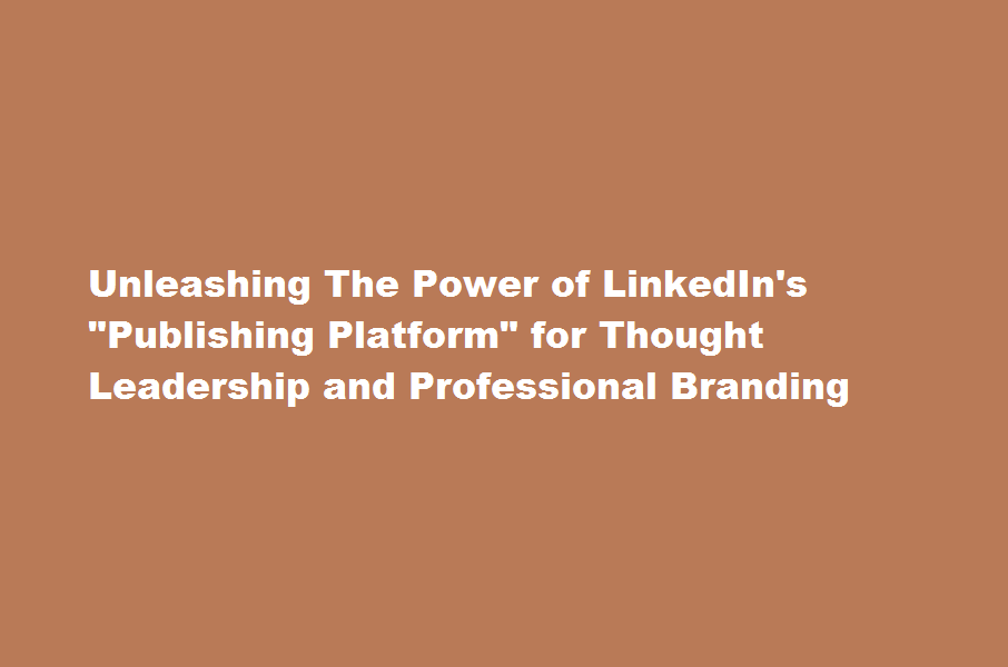 How to use the LinkedIn's Publishing Platform