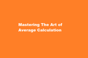 how to calculate average