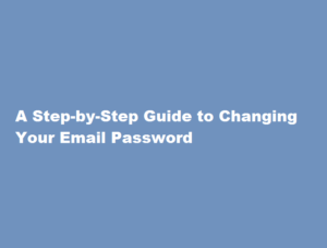 how to change email password