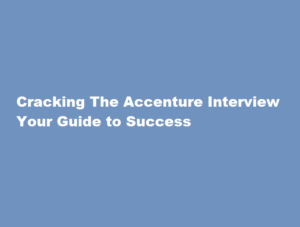 how to crack interview in accenture