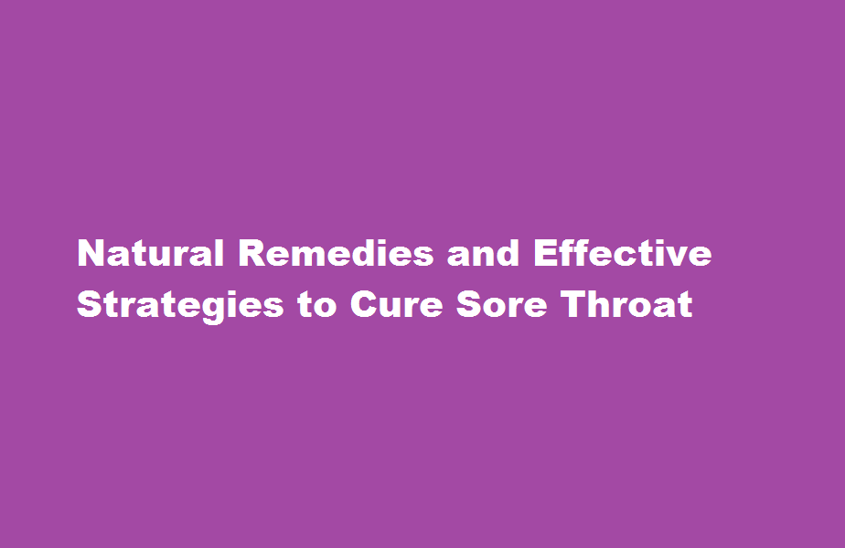 how to cure sore throat