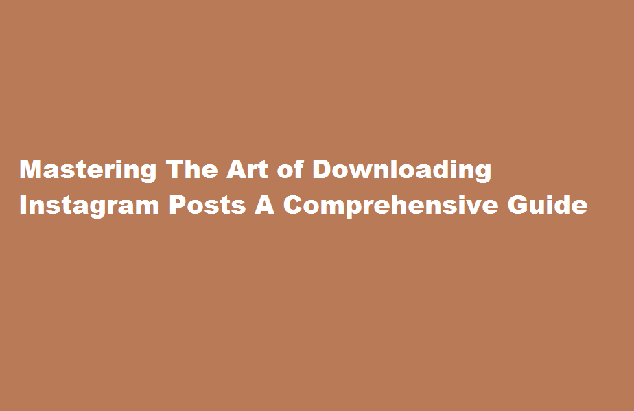 how to download instagram posts