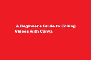 how to edit videos through canva