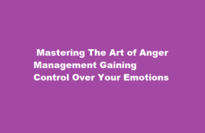 how to have control over anger