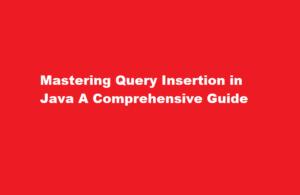 how to insert query in java