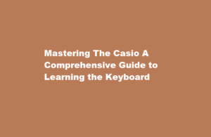 how to learn casio