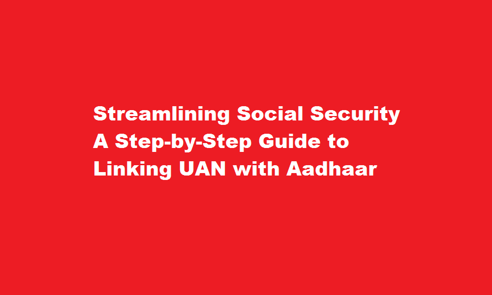 how to link uan with aadhar