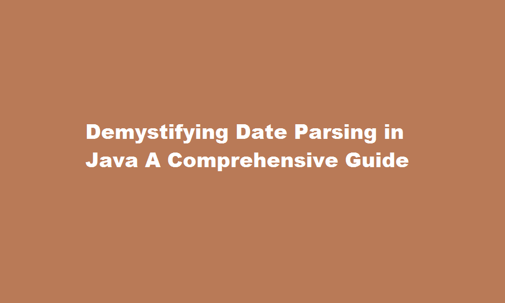 how to parse a date in java