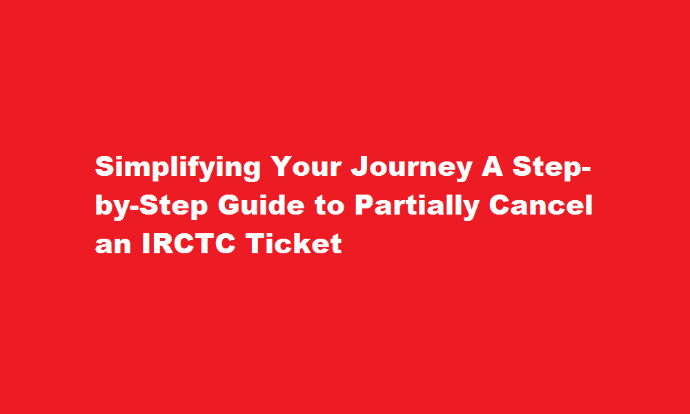 how to partially cancel irctc ticket