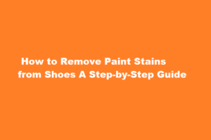how to remove paint stains from shoes
