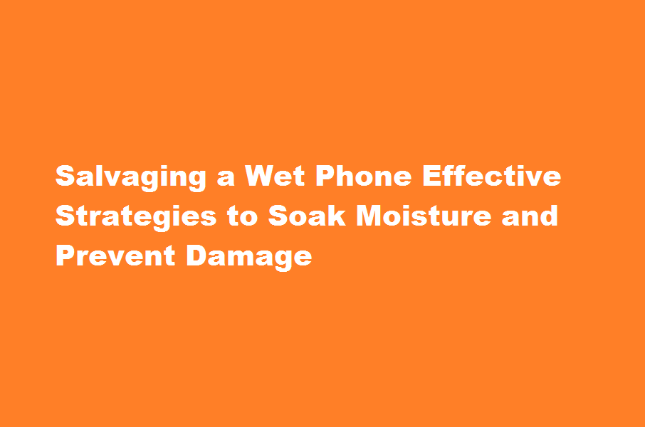 how to soak moisture from you mobile phone if it gets wet