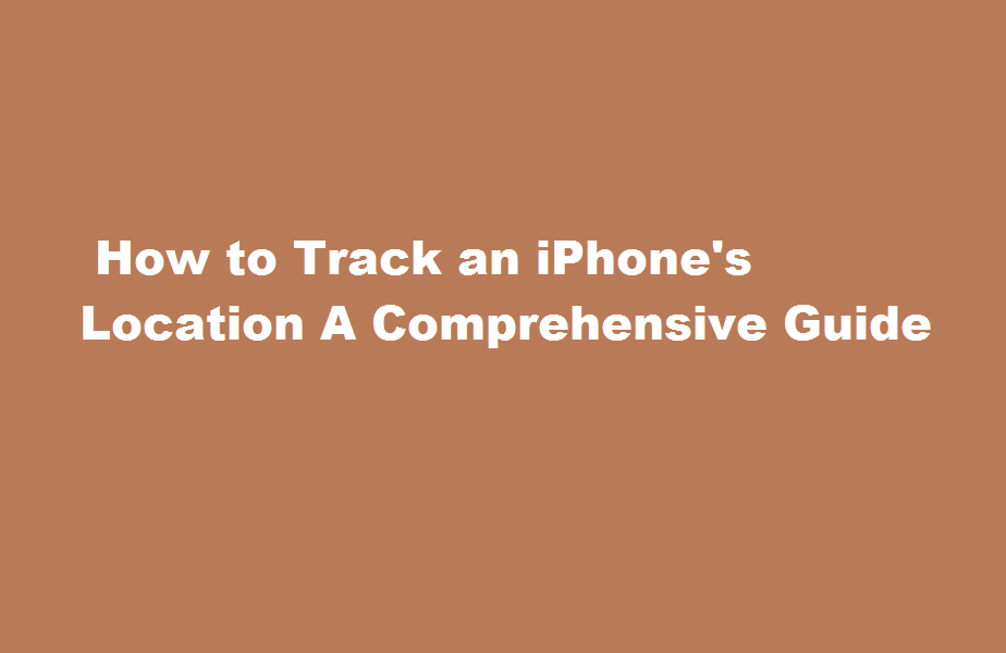 how to track an iphone location