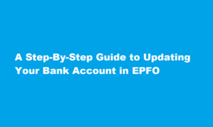 how to update bank account in epfo