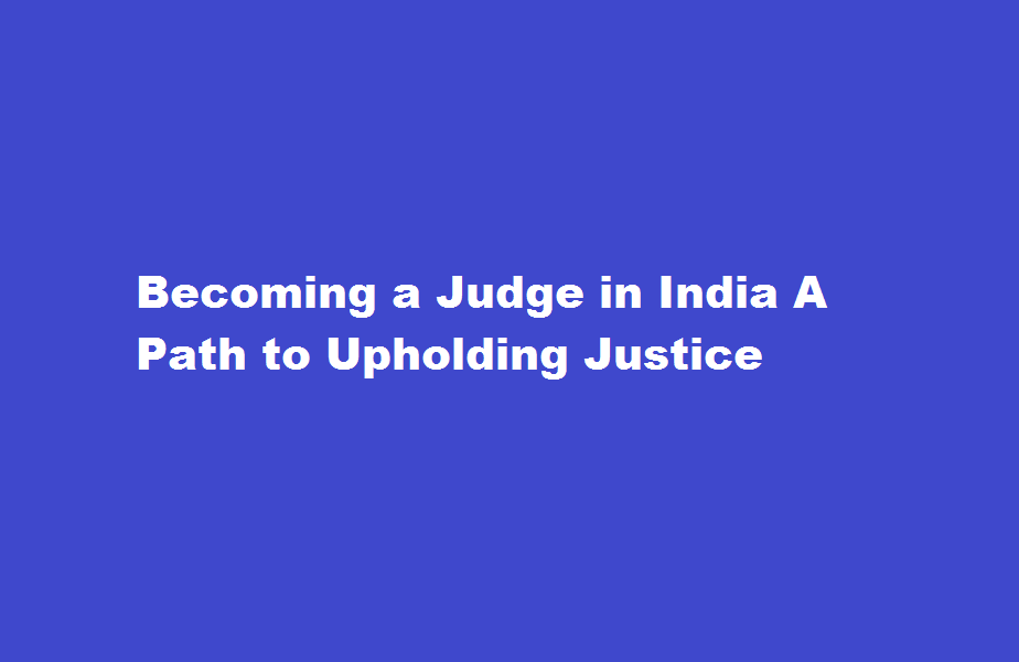 how to be a judge in india